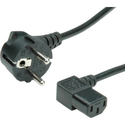 VALUE Power Cable, angled IEC Connector 1.8 m