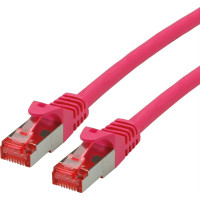 Roline S/FTP Patch Cord Cat.6 Component Level, LSOH, pink, 10.0 m
