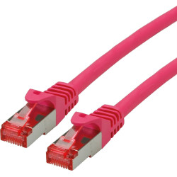 Roline S/FTP Patch Cord Cat.6 Component Level, LSOH, pink, 10.0 m