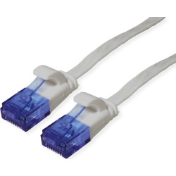 Value UTP Patch Cord, Cat.6A (Class EA), extra-flat, grey, 1.5 m