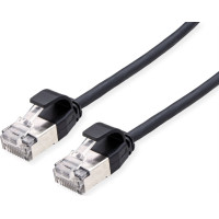 ROLINE U/FTP DataCenter Patch Cord Cat.6A (Class EA), LSOH, slim, black, 0.15 m