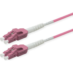 Roline Fibre Optic Jumper Cable, Duplex, 50/125µm, OM4, LC/LC, UNIBOOT, violet, 20 m