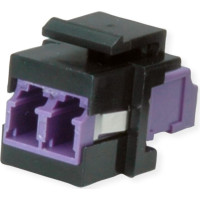ROLINE Fiber Optic Keystone Jack, LC/LC Duplex, Multimode, OM4
