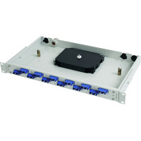 Telegärtner TELEGÄRTNER 19" BASIS V 1 HU Patch Panel, with assembled adaptors 6xLC Duplex adaptors