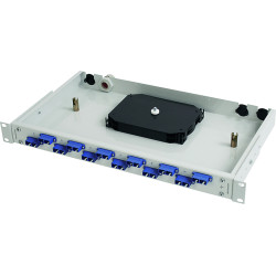 Telegärtner TELEGÄRTNER 19" BASIS V 1 HU Patch Panel, with assembled adaptors 6xLC Duplex adaptors