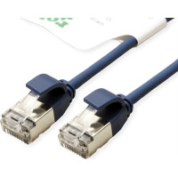 Roline Green U/FTP DataCenter Patch Cord Cat.6A (Class EA), LSOH, slim, blue, 0.15 m
