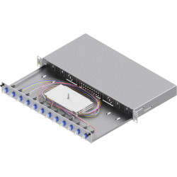Easylan FO Splice Housing, Grade C 19" 1U, 12 Ports, 12x LC-Duplex, OS2