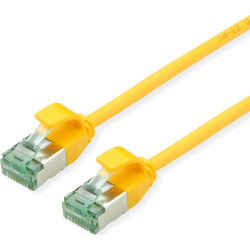 Roline Recycled Material ROLINE RM U/FTP DataCenter Patch Cord Cat.6A (Class EA), slim, yellow, 1 m