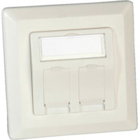 Flush Mount Wall Oulet for Keystones, 2-port