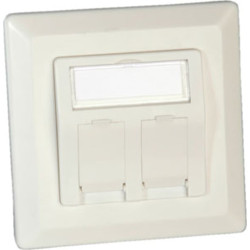 Flush Mount Wall Oulet for Keystones, 2-port