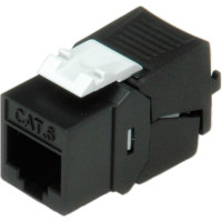 ROLINE Cat.6/Class E Keystone Jack, RJ-45, unshielded, toolless, black