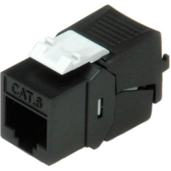 ROLINE Cat.6/Class E Keystone Jack, RJ-45, unshielded, toolless, black
