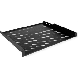 Roline 19-inch shelf 1 U 400 T, 15kg load capacity black