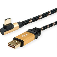 ROLINE GOLD  USB 2.0 Cable, reversible A - C 90° angled, M/M, 1.8 m