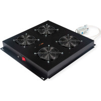 Roline 19-inch roof fan unit 4 fans, black