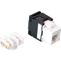 VALUE Keystone Jack, Cat.6, RJ-45, UTP, 180°, tool-free, white