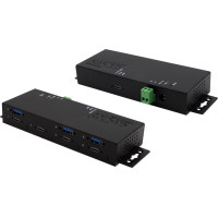 Exsys EX-1237HMVS 7 Port USB 3.2 Gen2 Hub mit 4 x USB-C und 3 x USB-A Anschluss