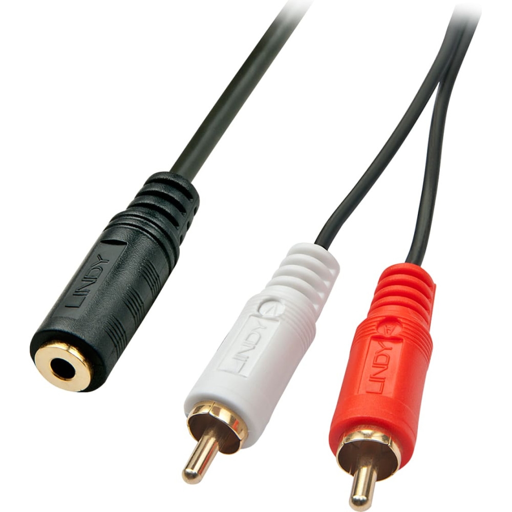 Lindy Audio/Video Adapter Cable - 3,5mm Female/2x RCA Phono Male