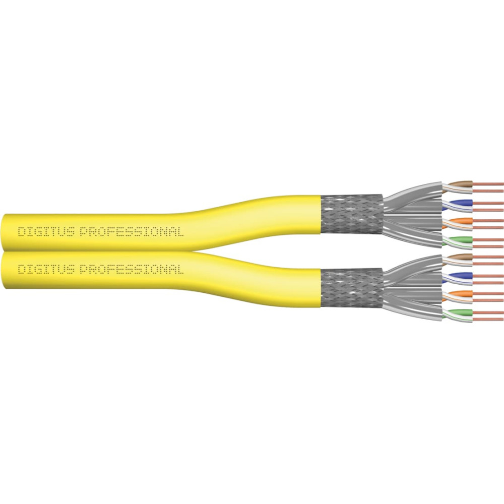 Digitus Cat. 7A class FA, S/FTP, Twisted Pair installation cable, 500 m, duplex, 1500 MHz