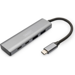 Digitus USB-C 4 Port HUB, 2x USB A + 2x USB-C