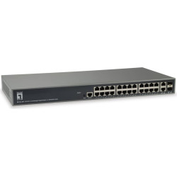 Level One LevelOne GEL-2681 tīkla pārslēgs Vadīts L3 Gigabit Ethernet (10/100/1000) Melns