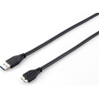 Equip USB Kabel 3.0 A -> micro B St/St  1.80m        schwarz Polybeutel