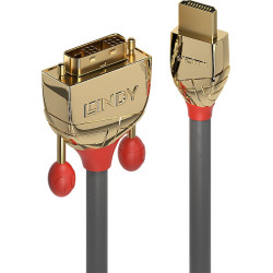 Lindy HDMI an DVI-D Single Link Kabel Gold Line 0.5m