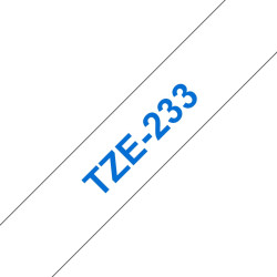 Brother TZE-233 marķēšanas lenta Zils uz balta