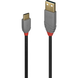 Lindy 1m USB 2.0  Type A to C Cable, Anthra Line