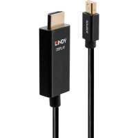 Lindy 0.5m Active Mini DisplayPort to HDMI Cable with HDR
