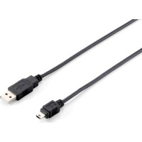 Equip USB Kabel 2.0 A -> mini  B St/St  1.80m        schwarz Polybeutel