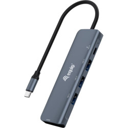 Equip 133487 interfeisa centrmezgls USB 3.2 Gen 1 (3.1 Gen 1) Type-C 5000 Mbit/s Melns, Pelēks