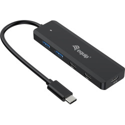 Equip USB-Hub 4-Port 3.2/C->2x USB-C,2x USB-A o.Netzteil  sw