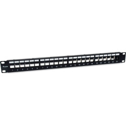 Equip Patchpanel 24x Cat6A 19" FTP 1HE Keystone Montage   sw
