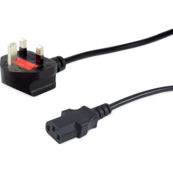 Equip 112302 elektrības kabelis Melns IEC C13 BS 1363