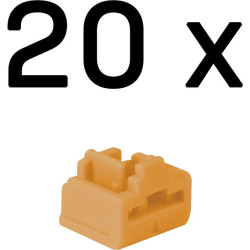 Lindy RJ45 Port Schlösse Orange, 20 Stück