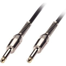 Mono Audio kabelis 6.3mm, straight, M/M, melns, 6.0m