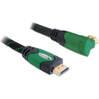 Delock Cable High Speed HDMI with Ethernet – HDMI A male > HDMI A male angled 4K 2 m