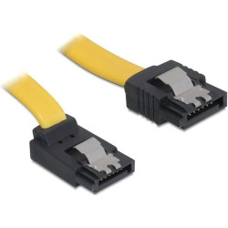 Delock SATA 3 Gb/s Cable straight to upwards angled 30 cm yellow