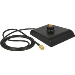 Delock Antenna Base SMA plug  SMA Jack 1 m  Black Low Loss