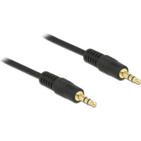 Delock Stereo Jack Cable 3.5 mm 3 pin male > male 0.5 m black