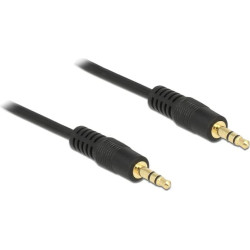 Delock Stereo Jack Cable 3.5 mm 3 pin male > male 0.5 m black