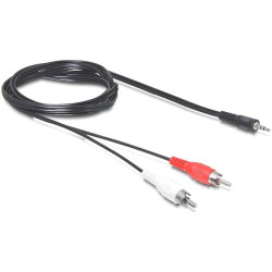 Delock Cable Audio 3.5 mm stereo jack male > 2 x RCA male 5 m