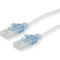 ROLINE UTP Patch Cord, Cat.6, slim, white, 0.5 m