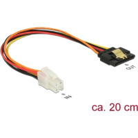 Delock Cable P4 male > SATA 15 pin receptacle 20 cm