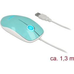Delock Optical 3-button LED Mouse USB Type-A turquoise