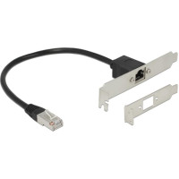 Delock Network Extension Cable RJ45 Cat.5e 30 cm with Standard and Low Profile Slot Bracket