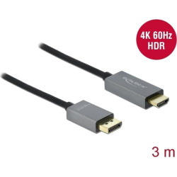 Delock Active DisplayPort 1.4 to HDMI Cable 4K 60 Hz (HDR) 3 m