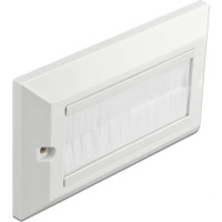 Delock Cable Management Cover 146 x 86 mm with white Brush Strips