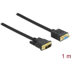 Delock Cable DVI 12+5 male to VGA female 1 m